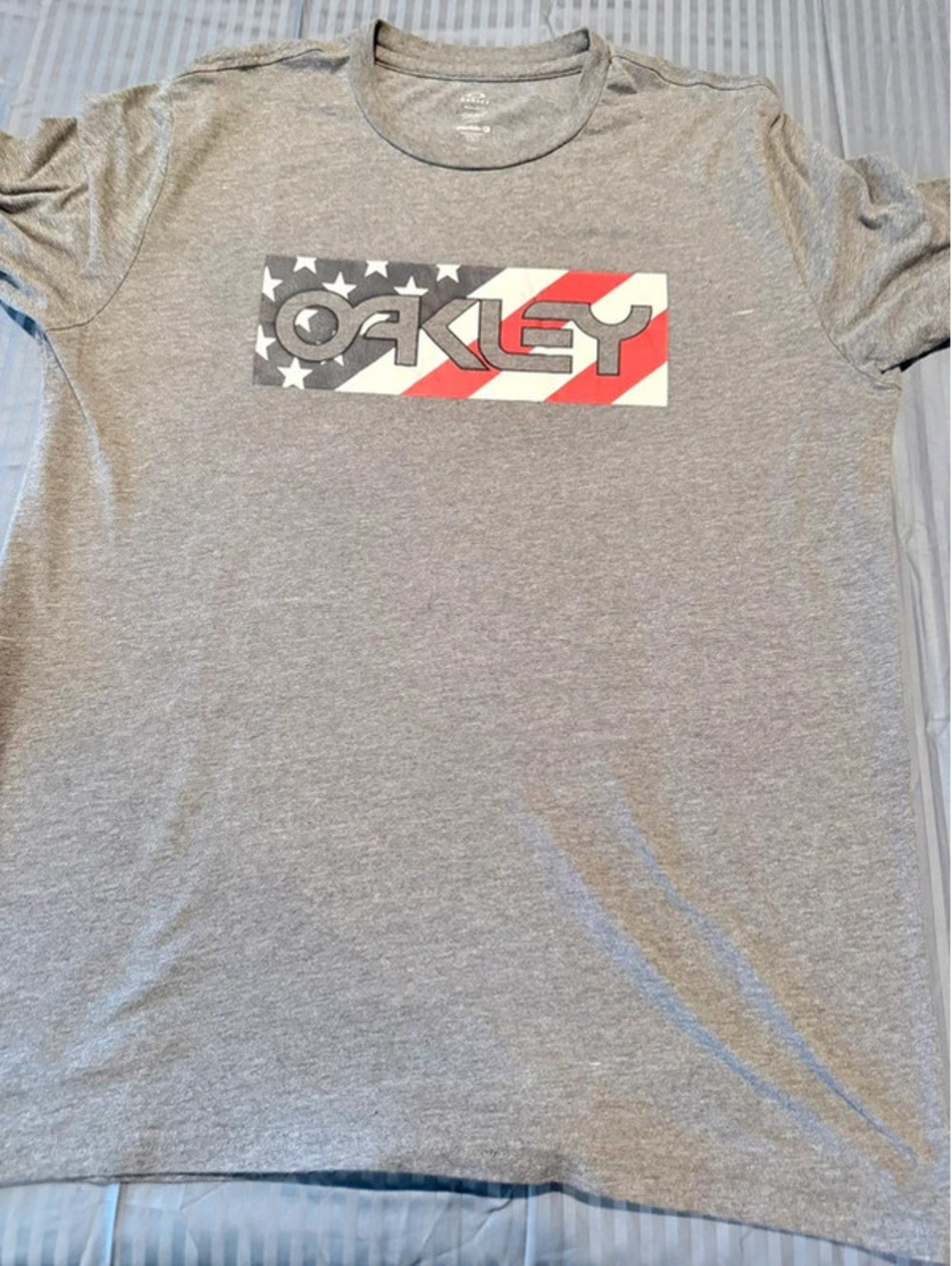 Oakley American Flag Logo Graphic T-Shirt 1234